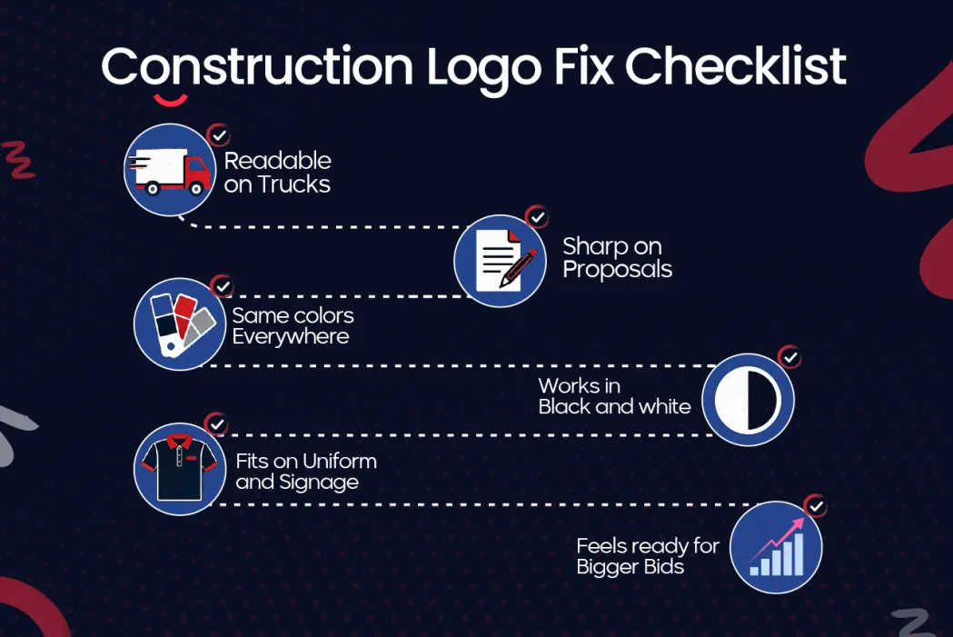 construction logo fix checklist