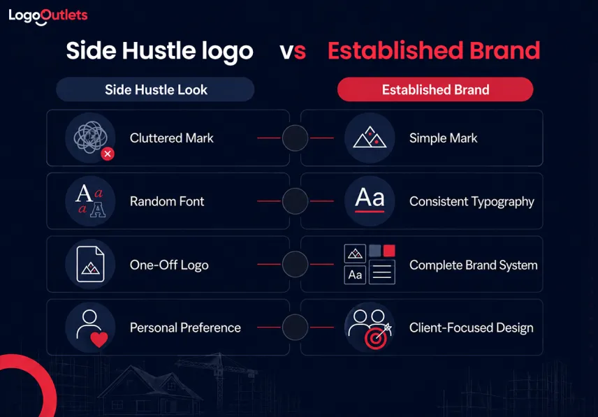 side hustle vs established brand