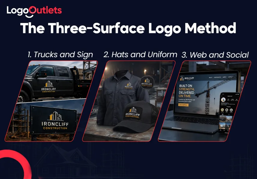 three surface logo method