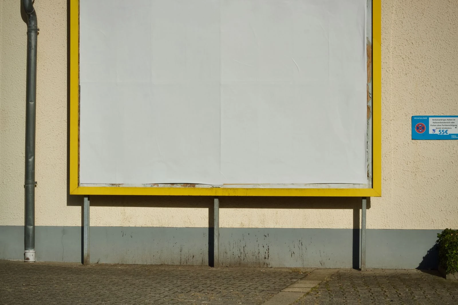 Outdoor billboard advertising space on a city street