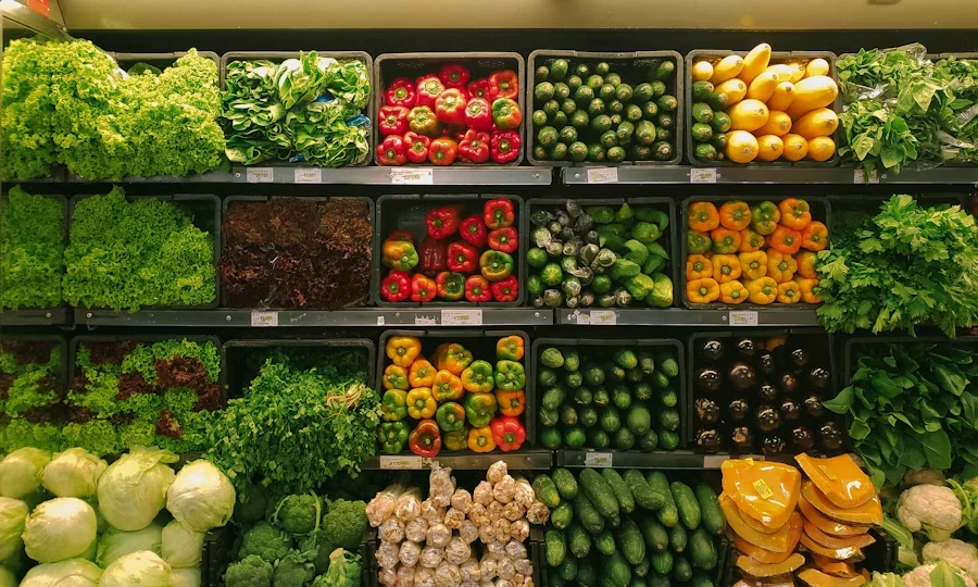 Fresh produce harvest crates