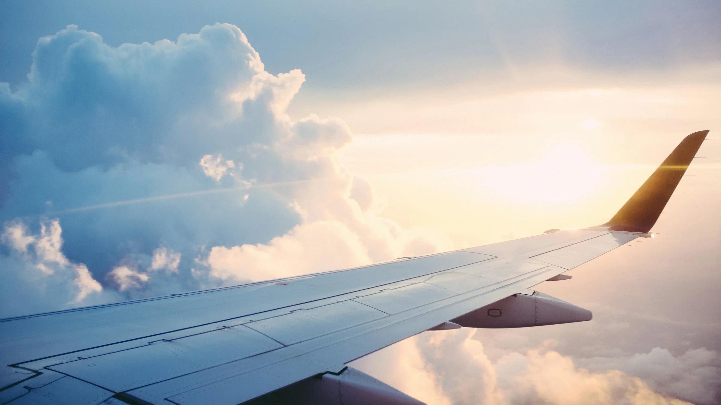Passenger airplane at airport runway ready for departure