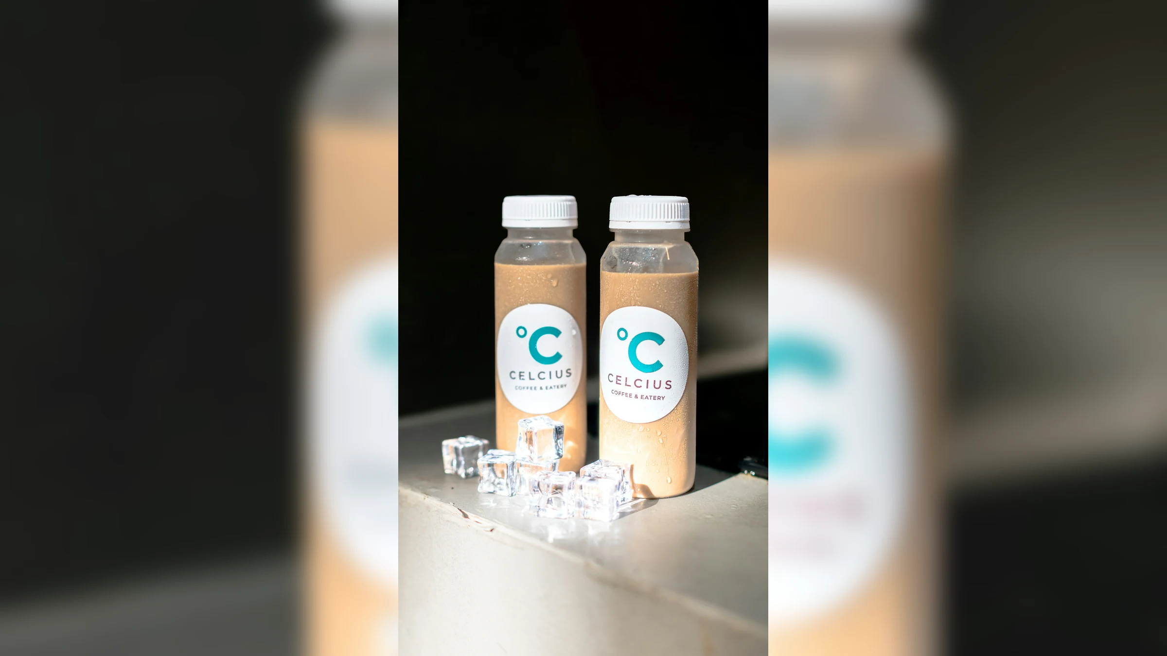 Beverage bottles and drink branding display