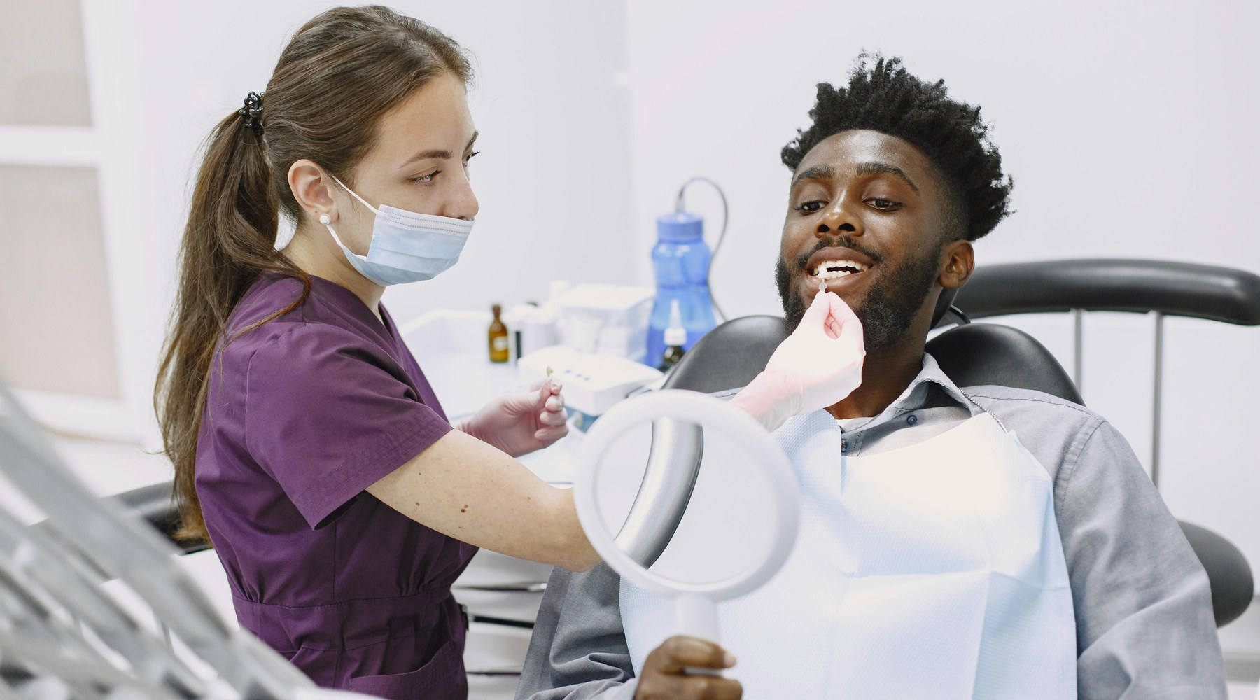 Modern dental clinic brand consultation