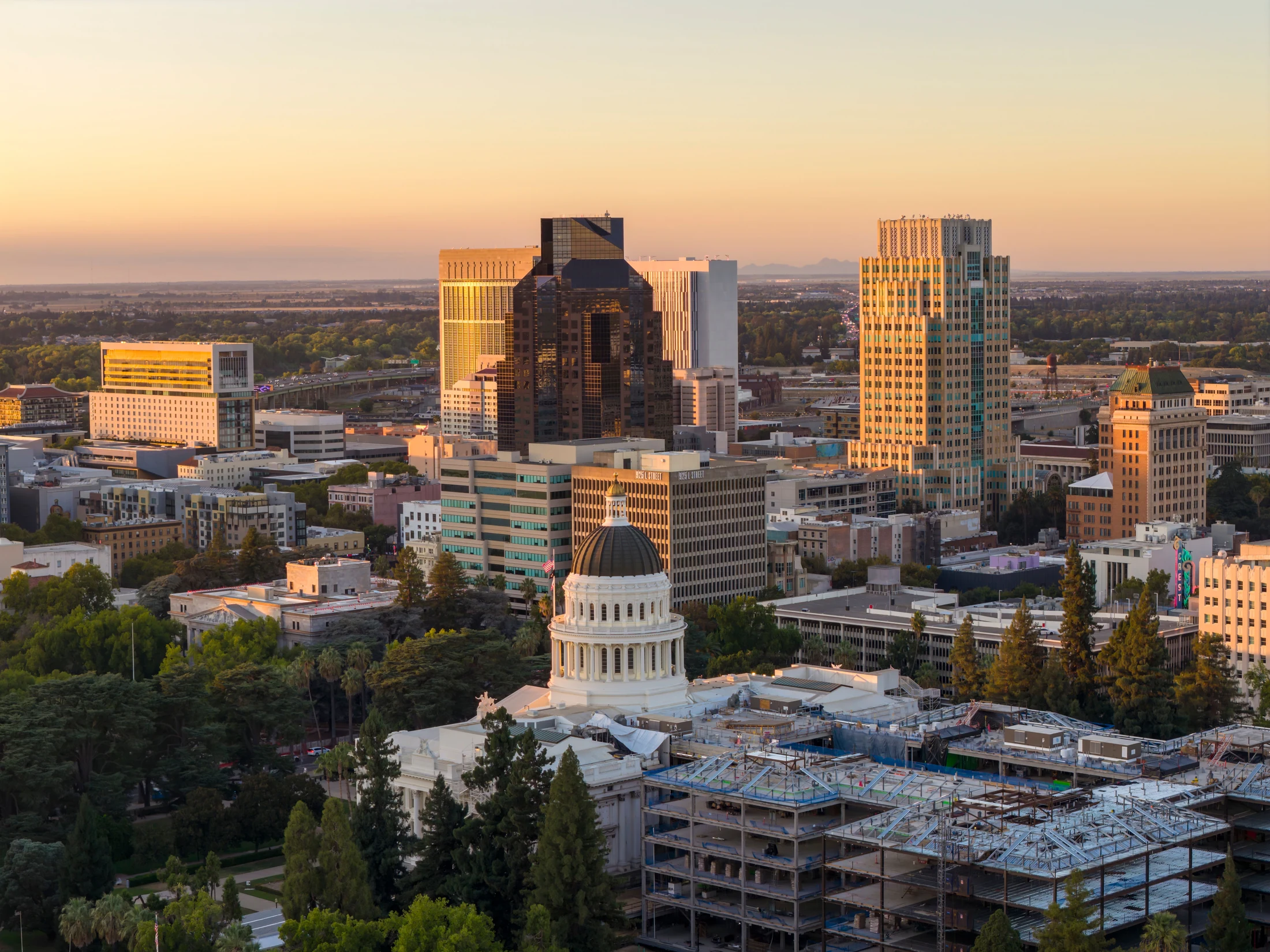 Government capitol building skyline representing civic branding