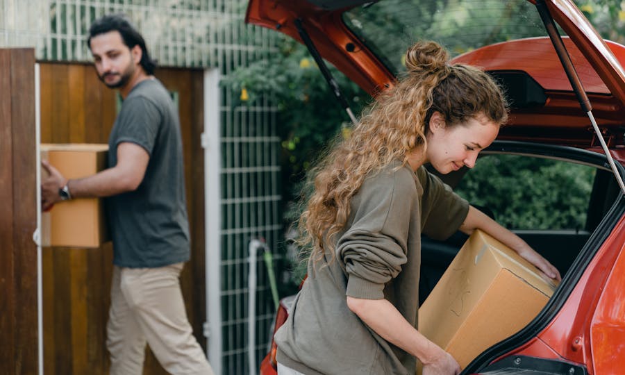 Moving company logo design