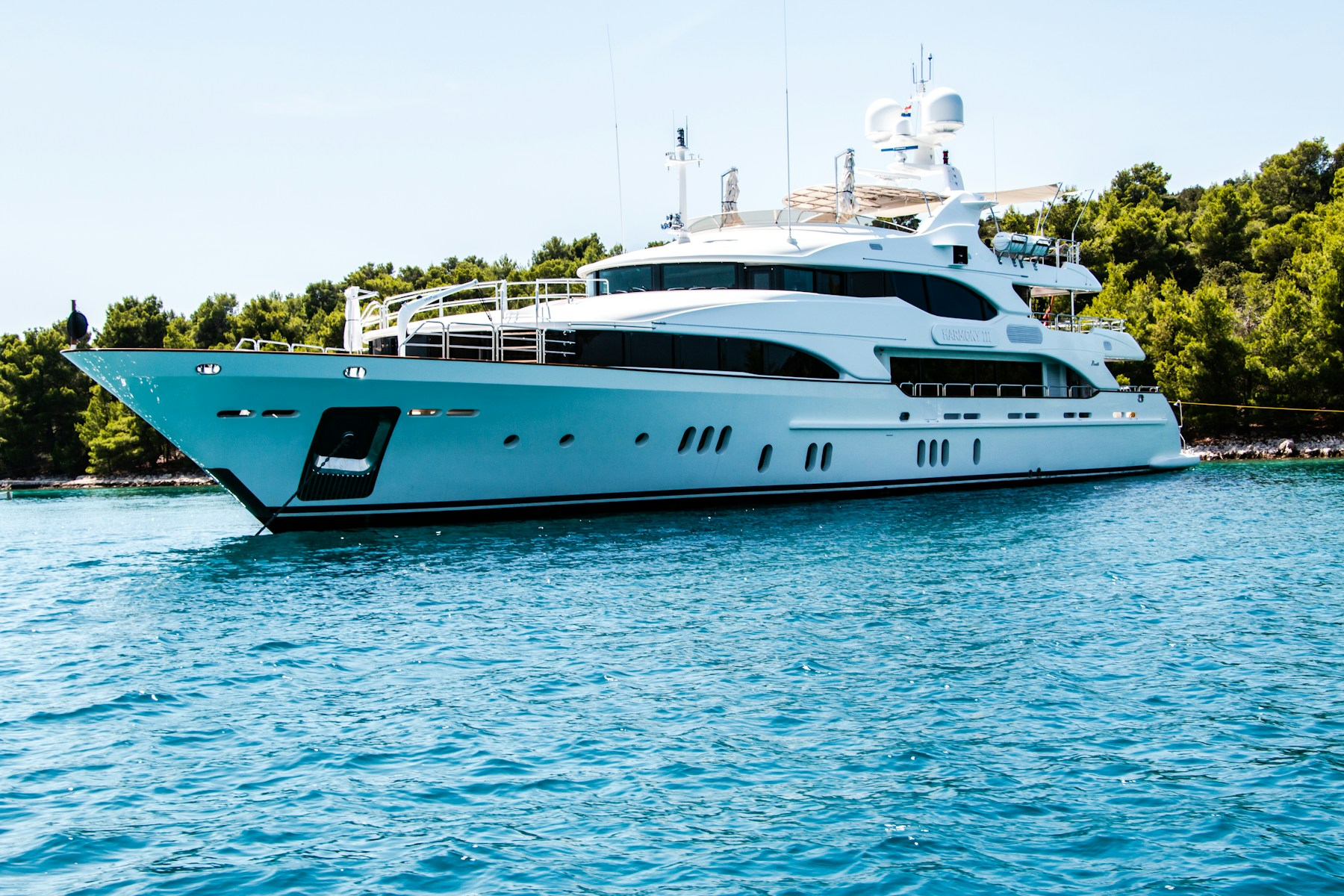 Professional marine business with boats on the waterfront