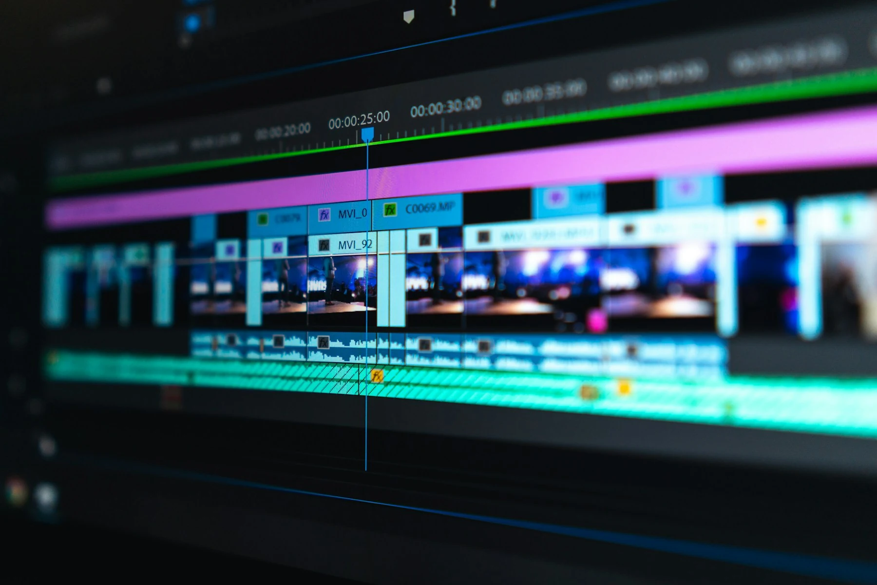 Professional video production camera and lighting setup